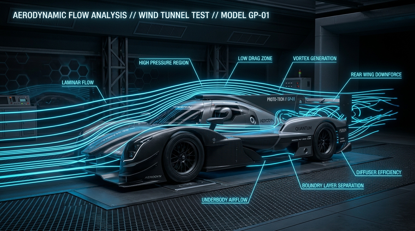 Aerodynamic airflow visualization